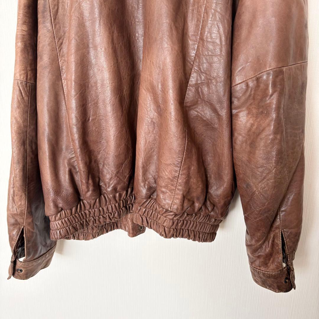 Christian Dior クリスチャンディオール レザージャケット 44 茶