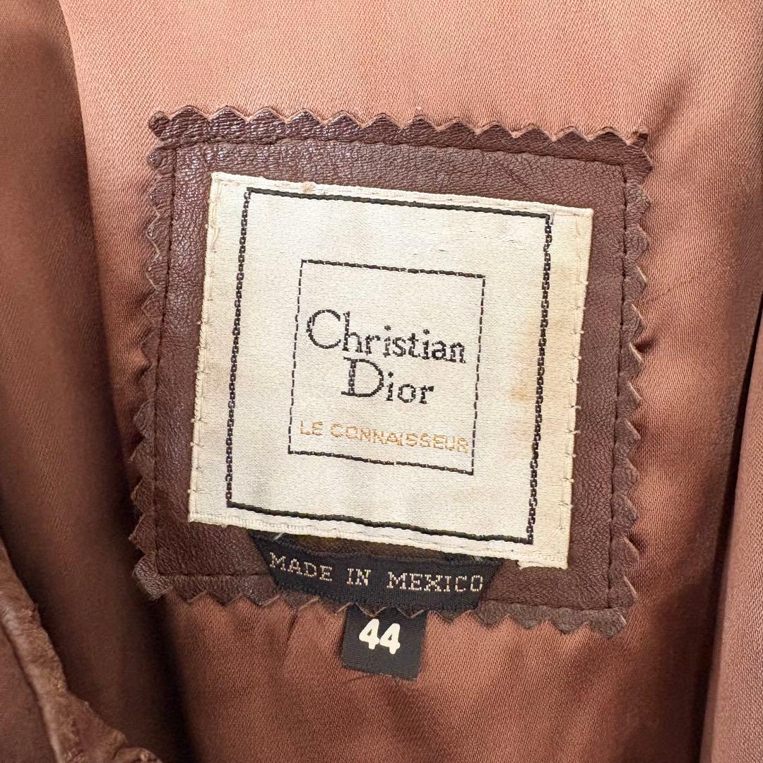 Christian Dior クリスチャンディオール レザージャケット 44 茶