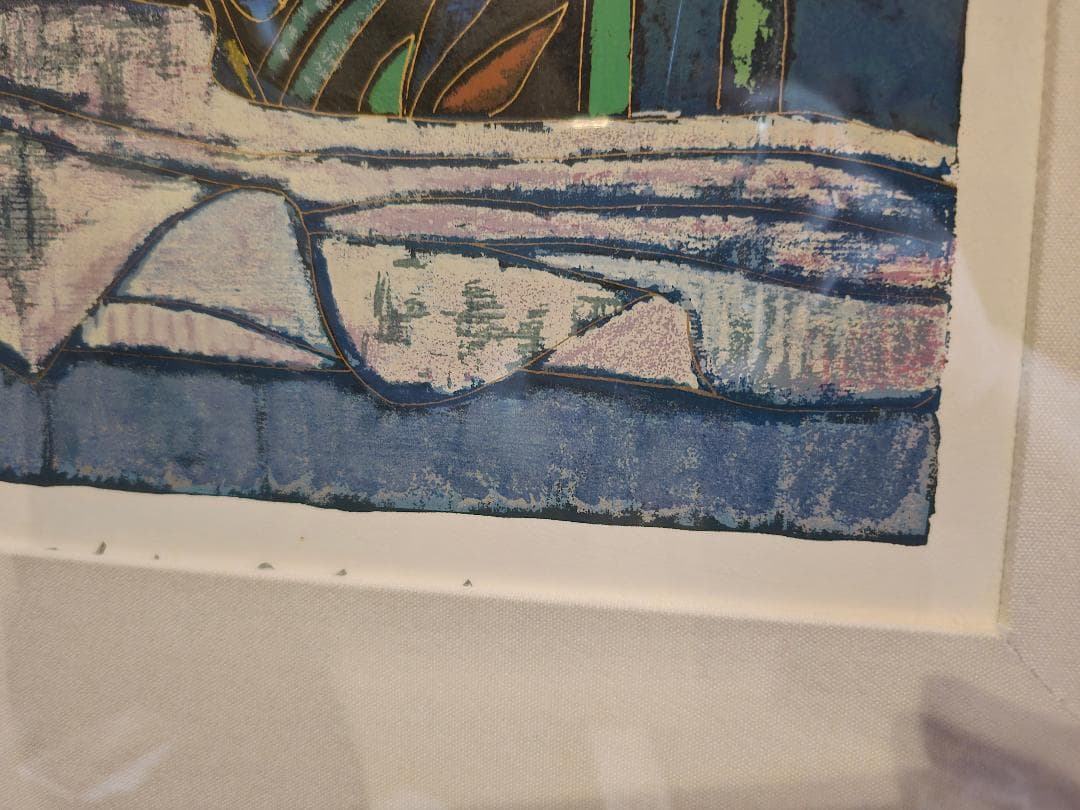 Zhang Hongbin●ザン・ホンビン●シルクスクリーン「笛を吹く少女」