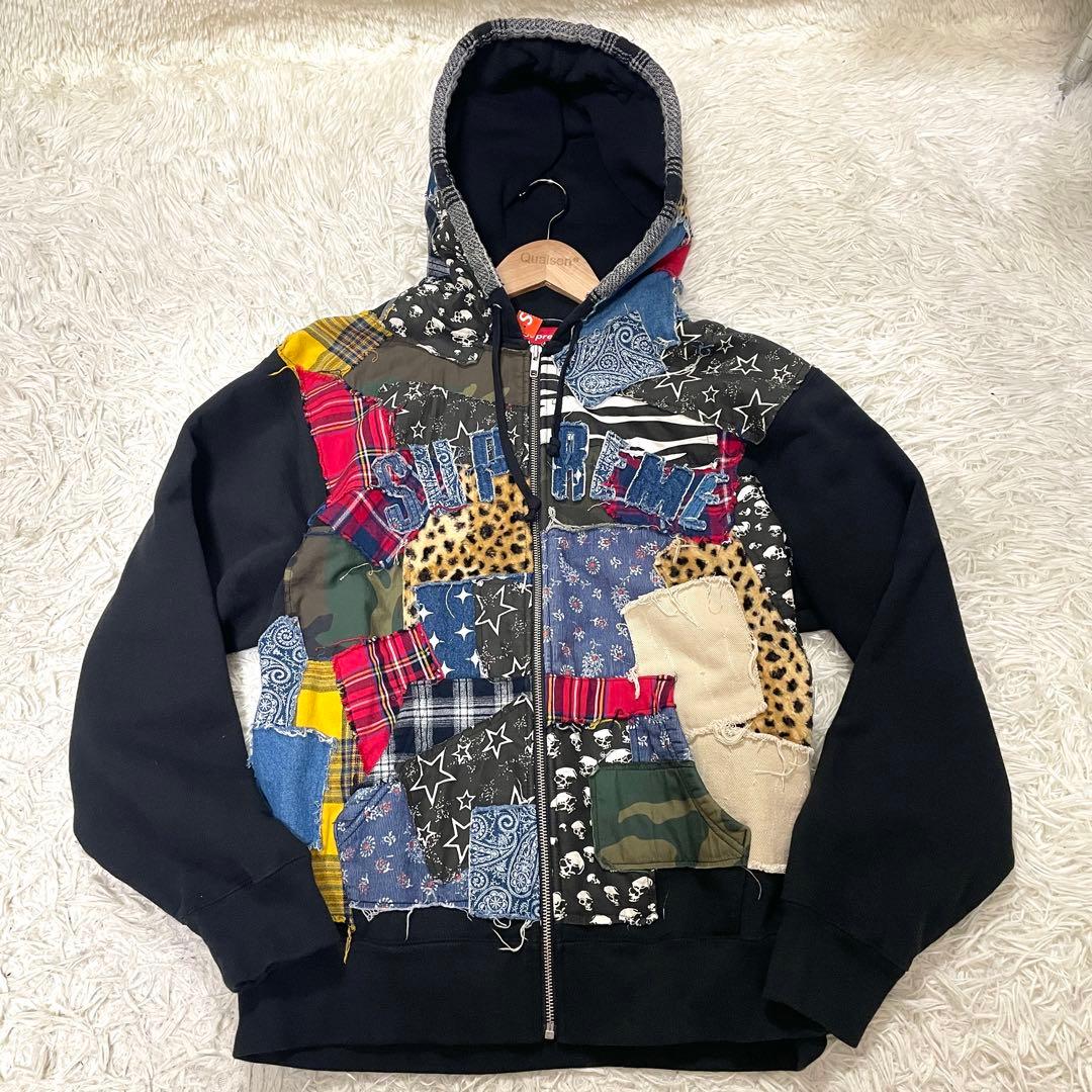 NewJeansハニ着用　Supreme Patchwork hooded M