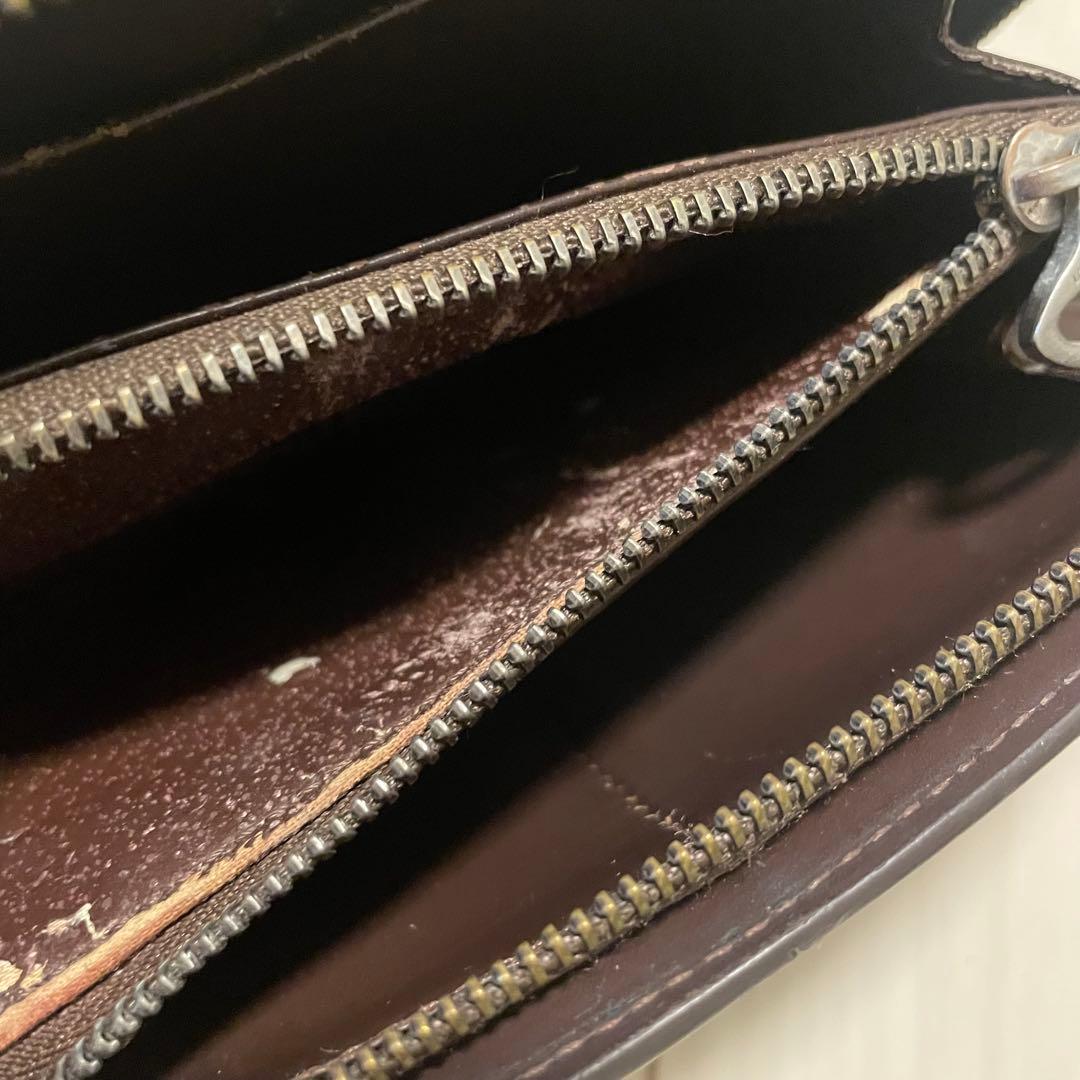 ルイヴィトン エピ ジッピー ポーチ ケース 茶色 ラウンドジップ 財布