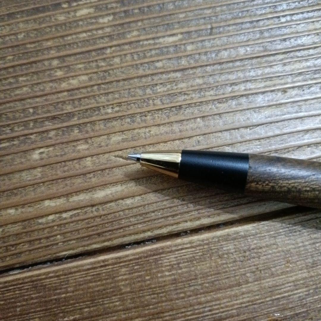 野原工芸　欅　シャープペンシル　旧型ゴールドクリップ