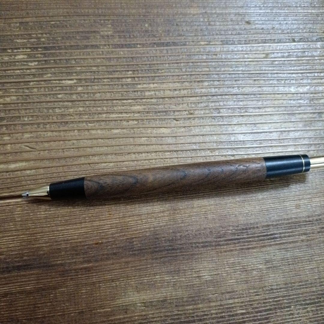 野原工芸　欅　シャープペンシル　旧型ゴールドクリップ