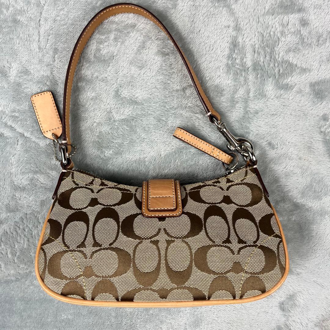 バッグ Coach Soho Bag Signature Beige Vintage