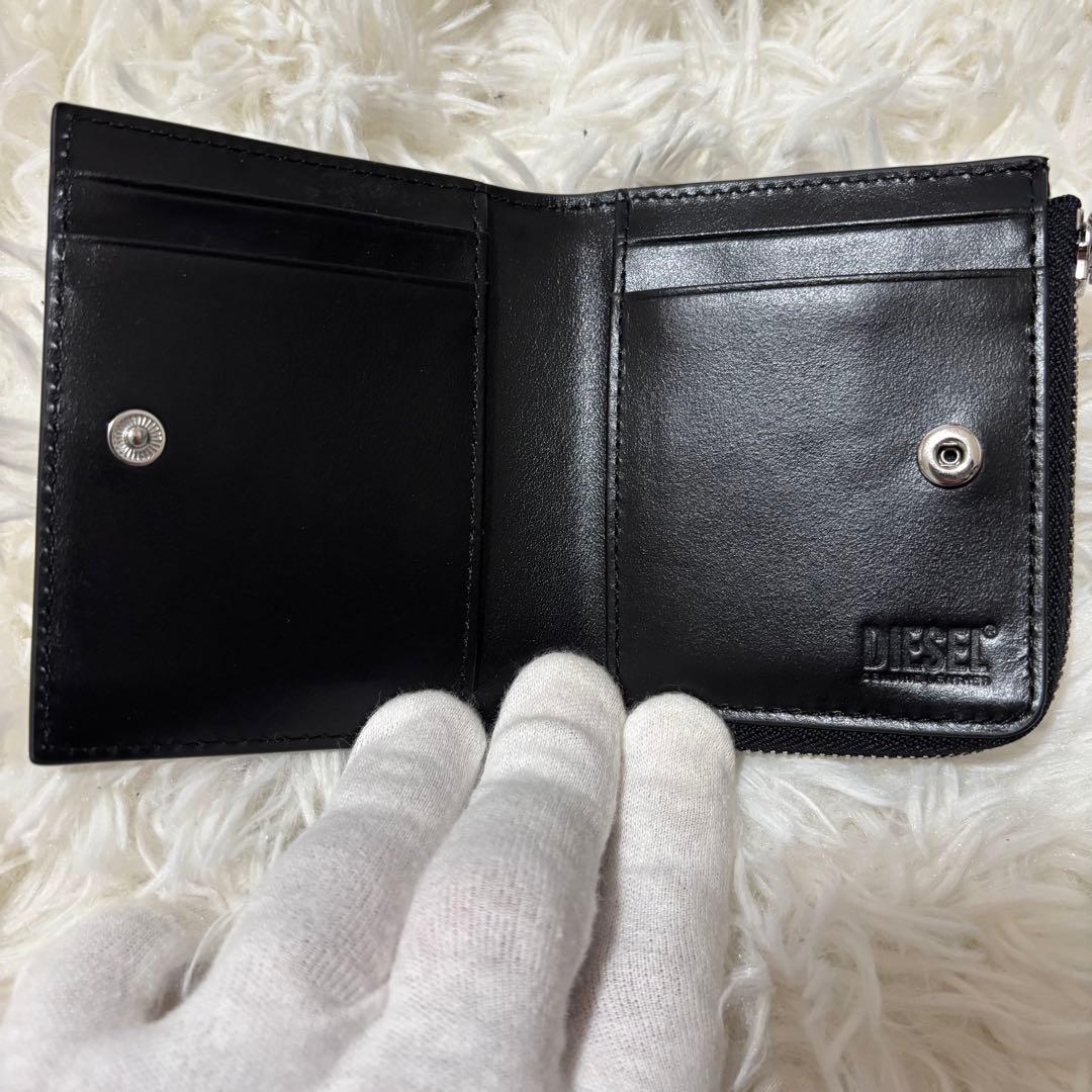 【新品】DIESEL 1DR コンパクト財布 ケース 箱付き　25SS 黒