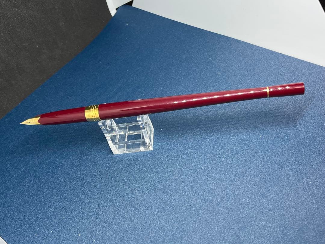 廃盤　新品　14金　パイロット　DP-500 デスクペン 赤　F 細字　14k