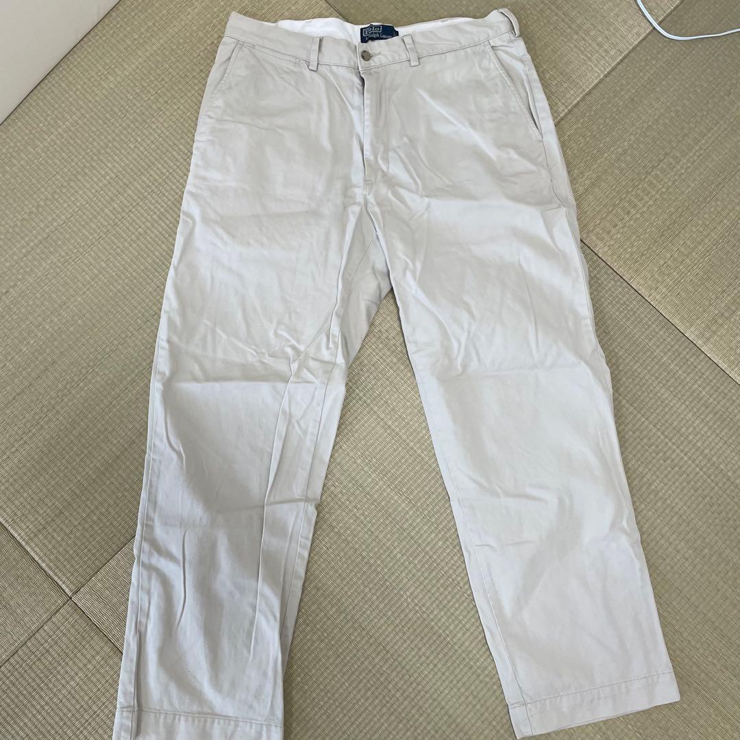 90s ラルフローレン　ポロチノ　チノパン　ベージュ　w34 L29