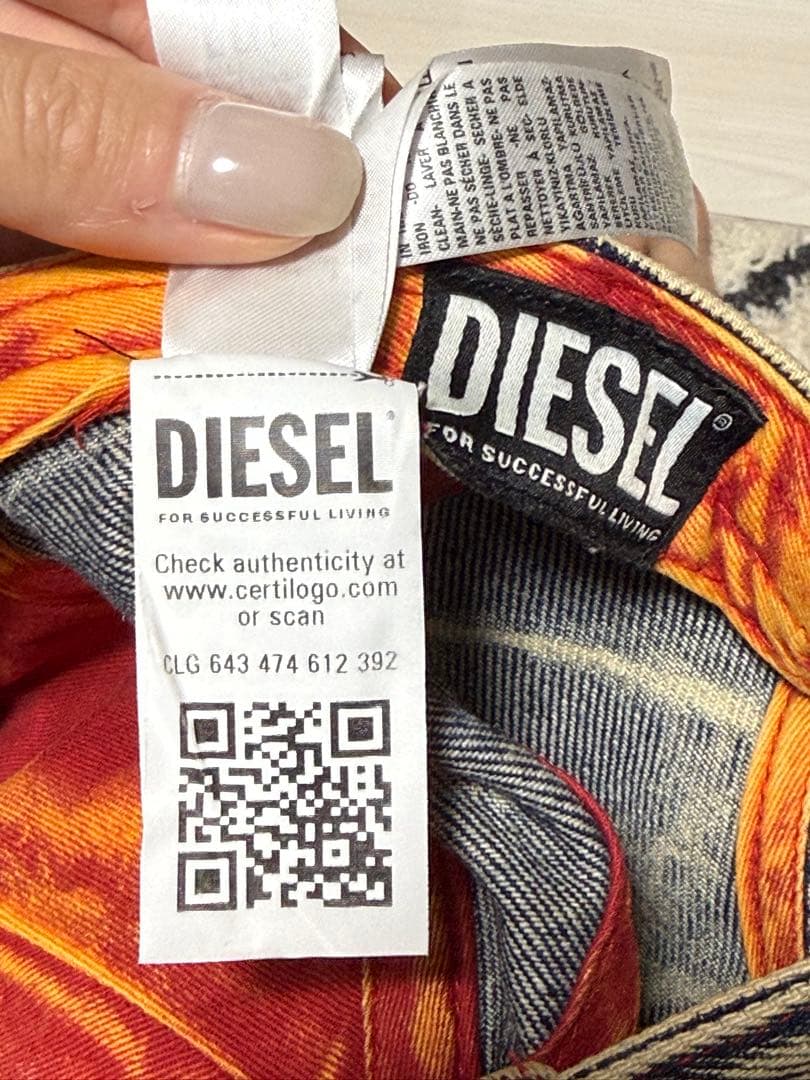 DIESEL デニム風キャップ