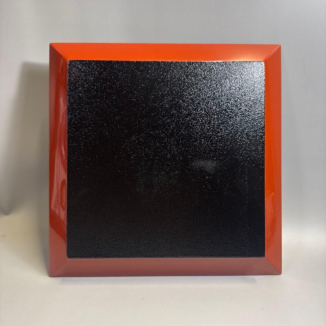 茶道具　輪島塗　古代朱　四方盆　菓子器　塩特屋謹製