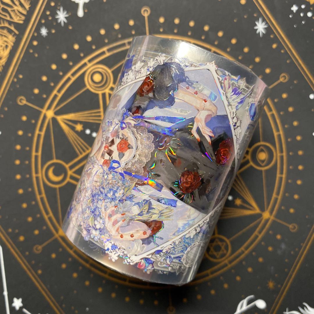 【X】海外　10m巻　貝殻光マスキングテープ　人物系/女の子/男の子