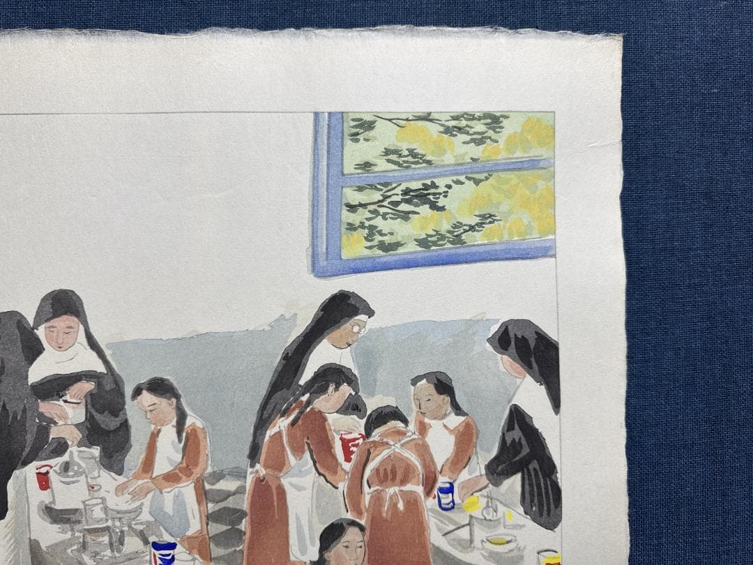 和田三造木版画 続昭和職業絵尽し 「シスター」