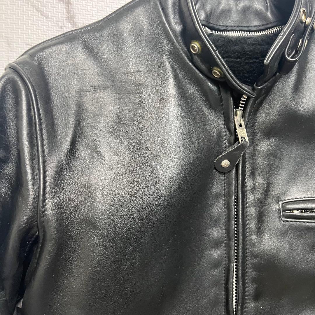 ワ*ズ様 近年/革の張り◎✨【米国製】schott シングルライダース 38si