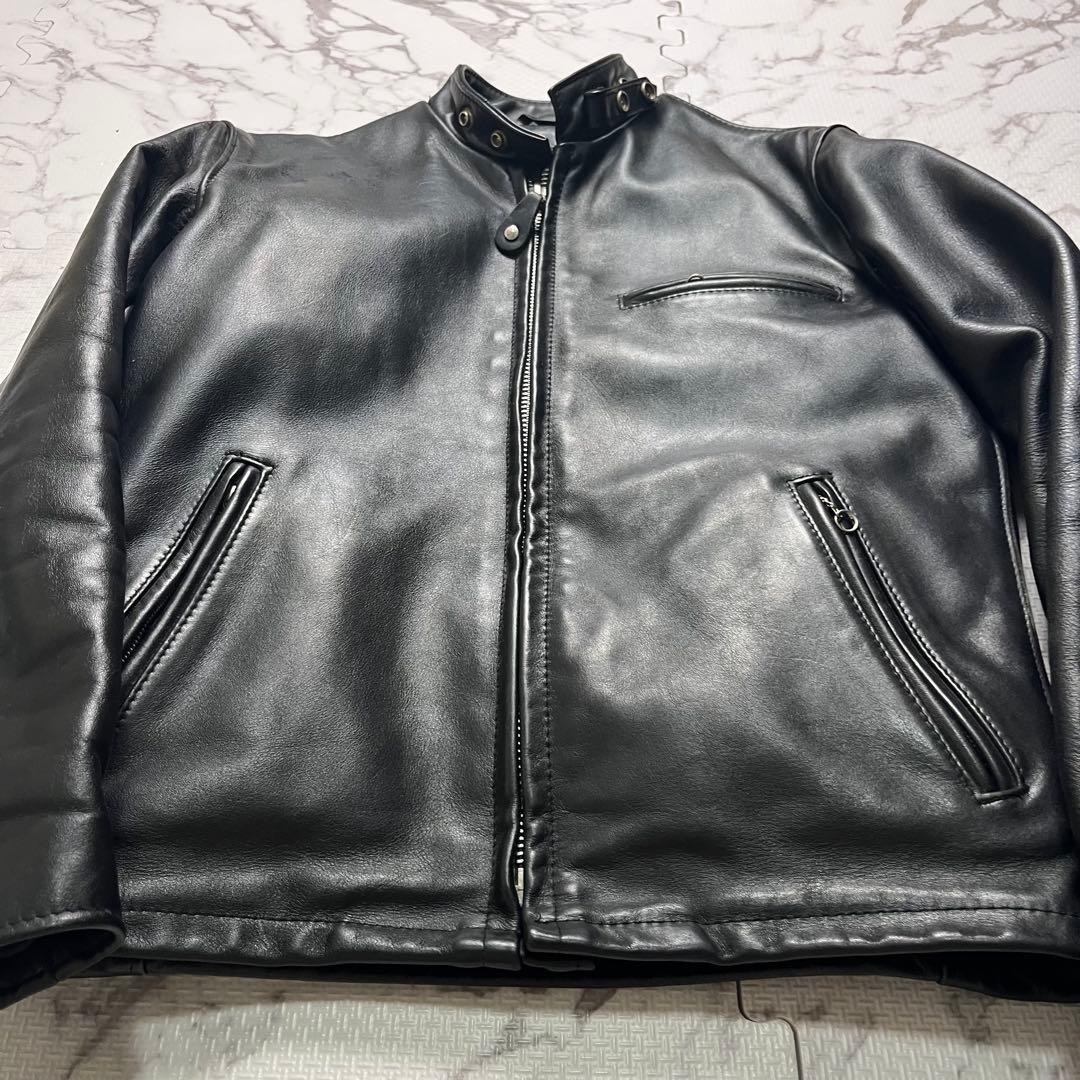 ワ*ズ様 近年/革の張り◎✨【米国製】schott シングルライダース 38si