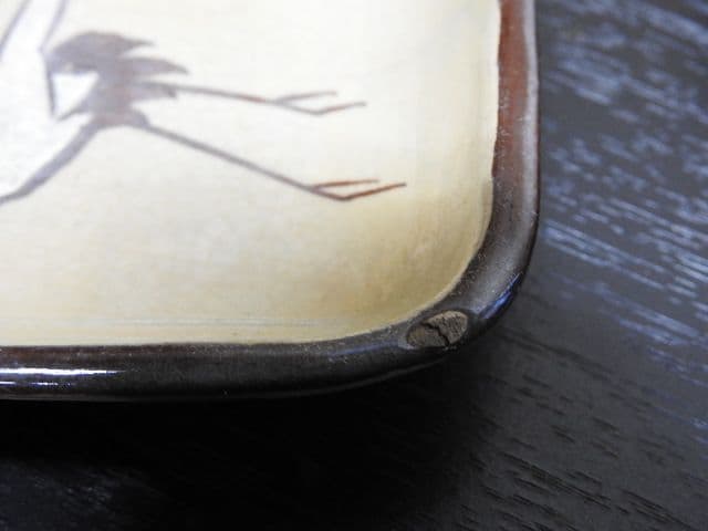 萬古作　雲鶴模様　手塩皿　１０客　保存箱　MA１４３