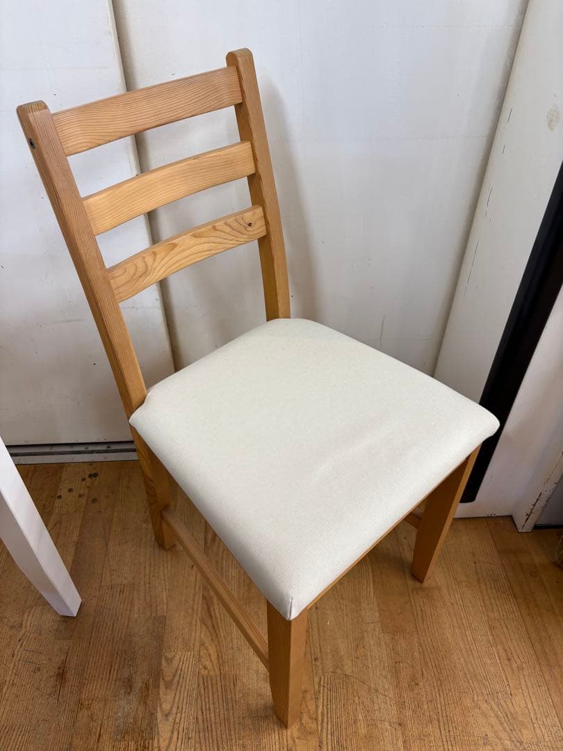 M032　イケア　ダイニング3点セット　ダイニングテーブル　幅740ｍｍ（