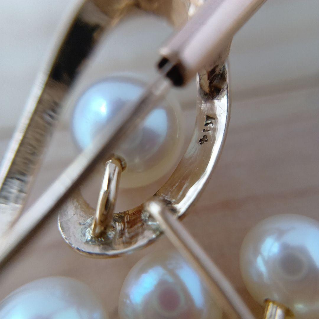 K14パールブローチ