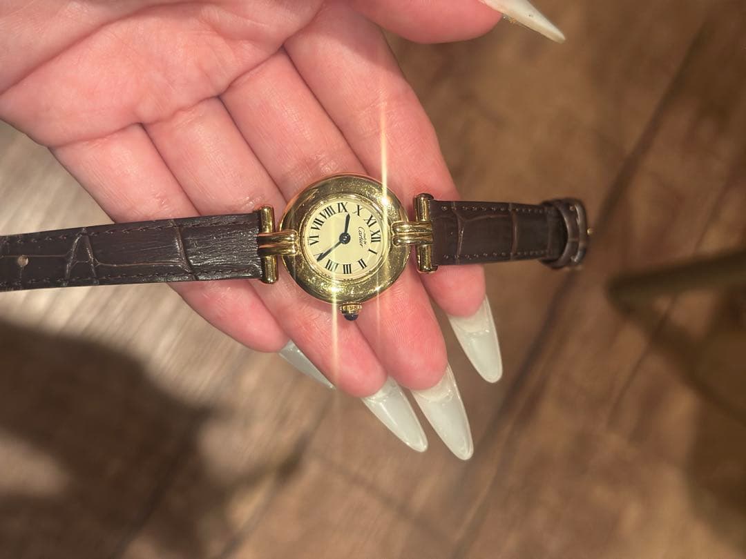 Cartier マストコリゼ ヴェルメイユ ヴィンテージ 腕時計 アイボリー