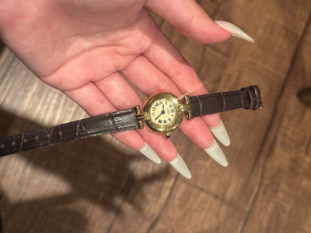 Cartier マストコリゼ ヴェルメイユ ヴィンテージ 腕時計 アイボリー