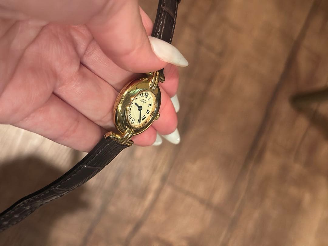 Cartier マストコリゼ ヴェルメイユ ヴィンテージ 腕時計 アイボリー