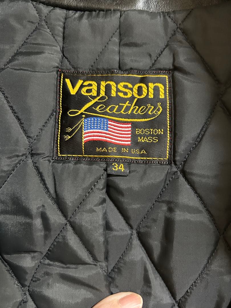 VANSON D シングルライダース34 ダブルファスナー仕様