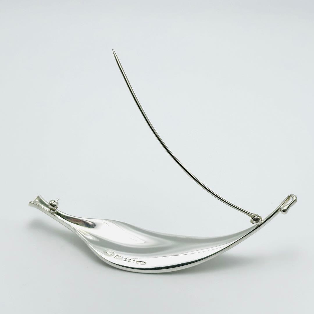   391 プリュム　リーフ　ブローチ　シルバー　925