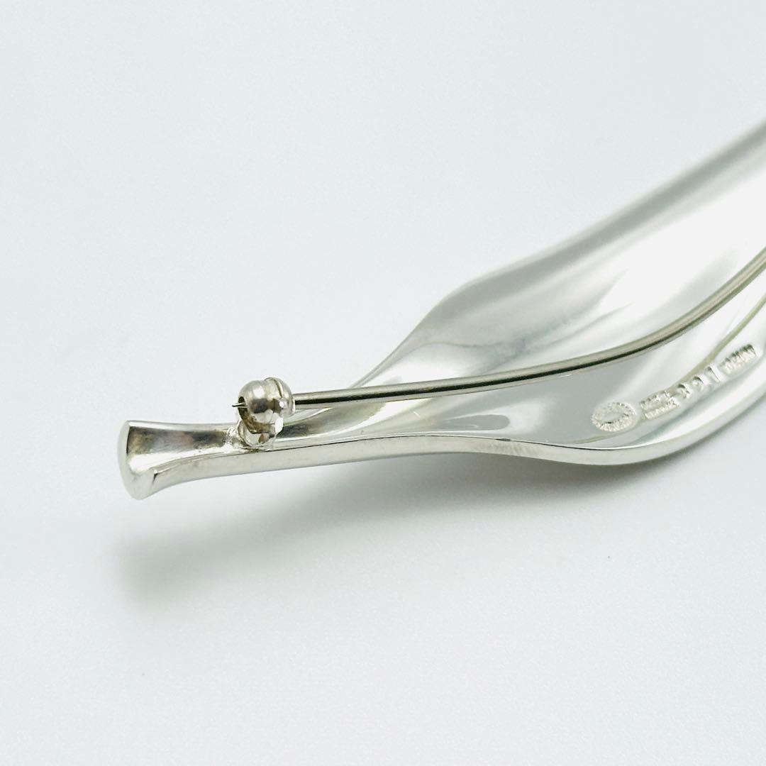   391 プリュム　リーフ　ブローチ　シルバー　925