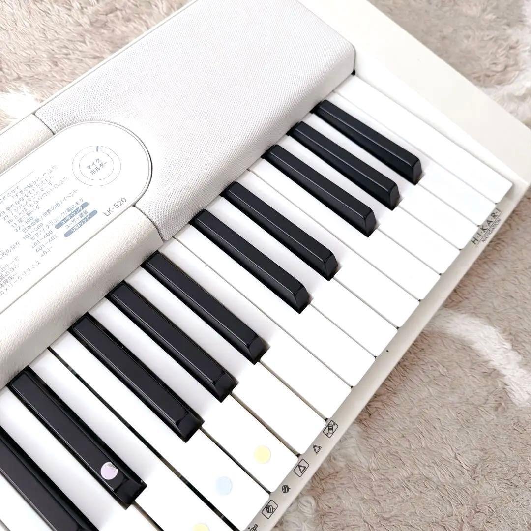 【極美品】2021製Casiotone 光ナビゲーションキーボード LK-520