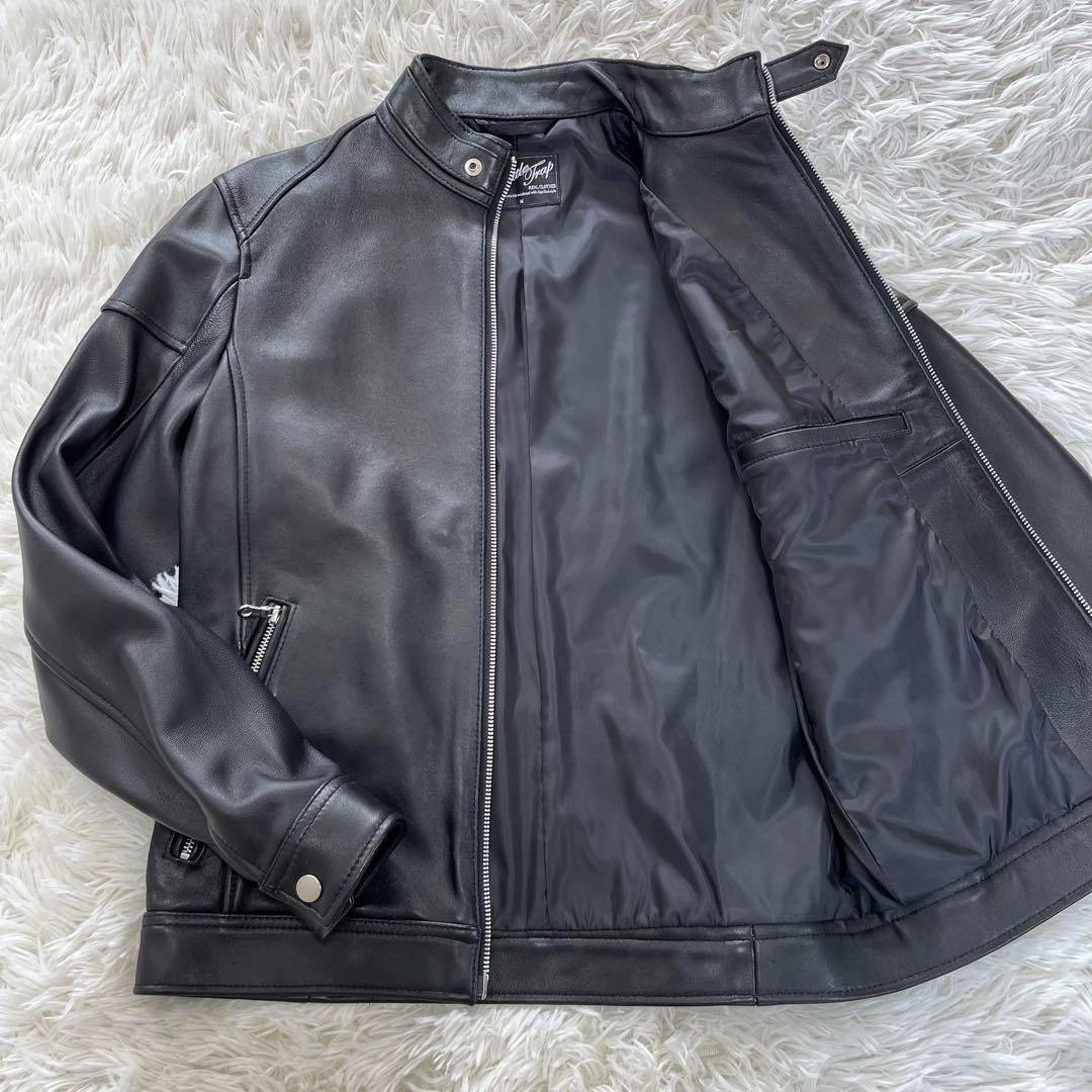 ラトルトラップ　シングルライダースジャケット　羊革　 ソフトレザー　Mサイズ
