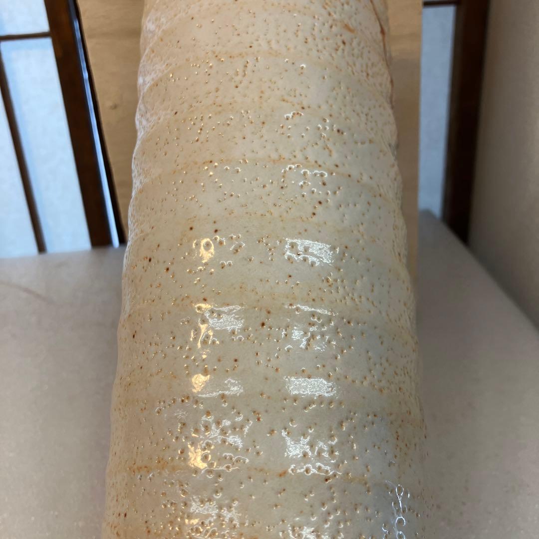 骨董　華道道具　花入　志野焼　筒花入　N737SH