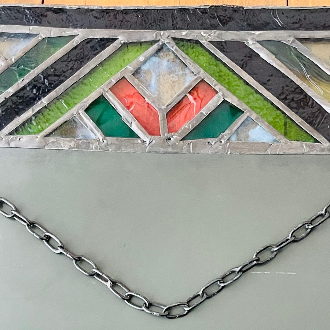 ✮美品✮ ステンドグラス　鏡　壁掛け　ウォールミラー