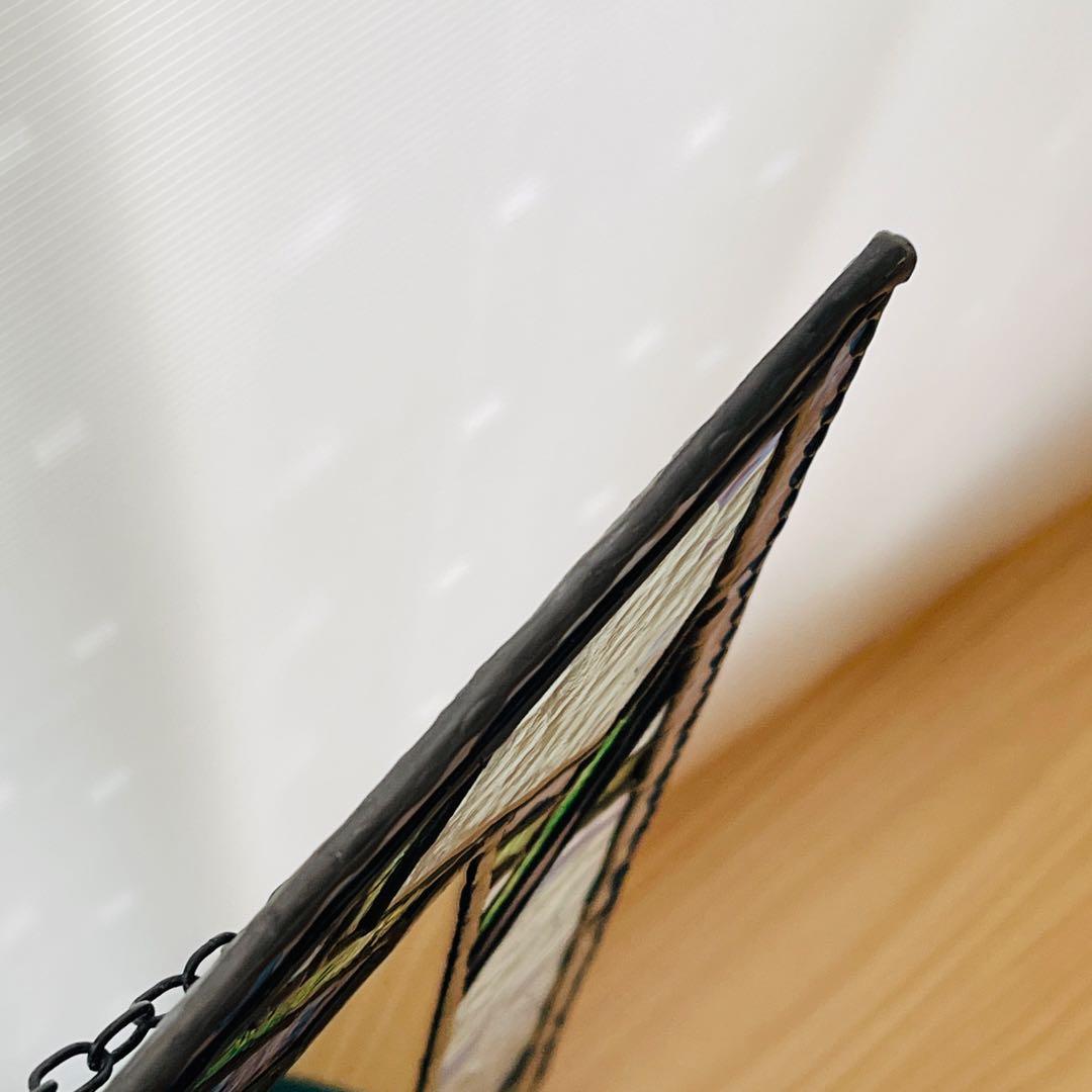 ✮美品✮ ステンドグラス　鏡　壁掛け　ウォールミラー