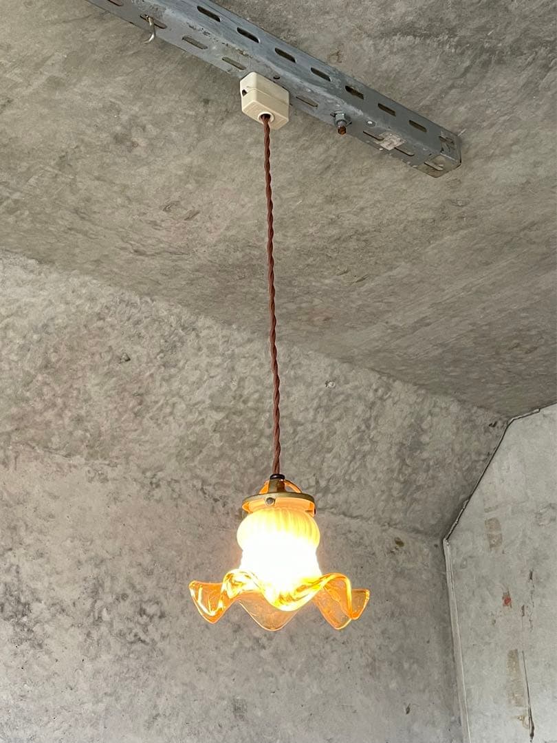 gー10.フランスアンティーク 吊り下げ ライト ソケット ランプ 店舗 什器