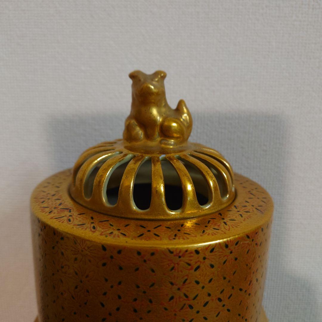 3037)  香炉　九谷　秀山