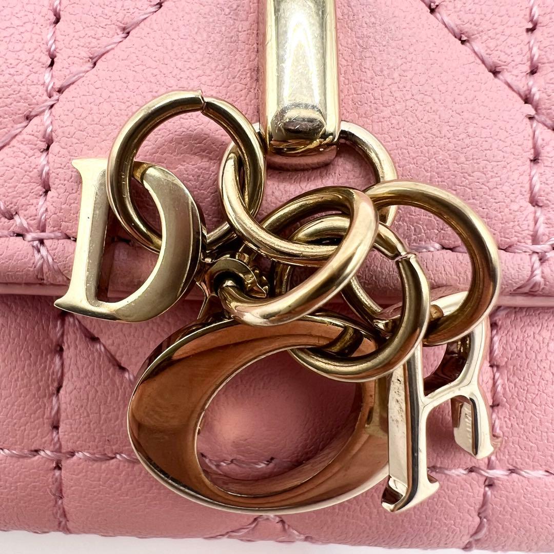 ディオール　ケース　マイディオールグライシンウォレット　ピンク　カナージュ
