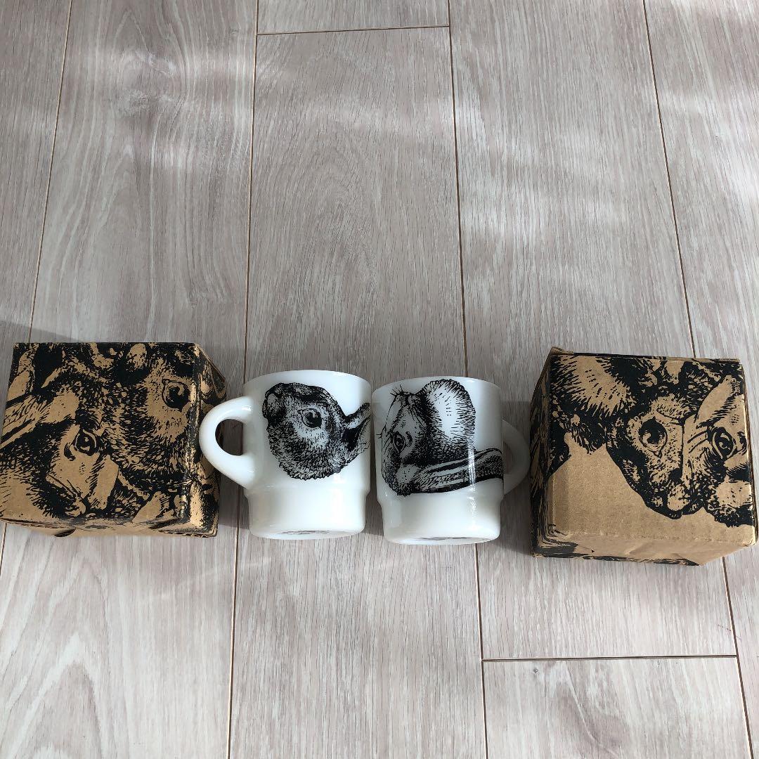 あちゃちゅむムチャチャ未使用うさぎミルクカップ2個keikiiiアッシュペー