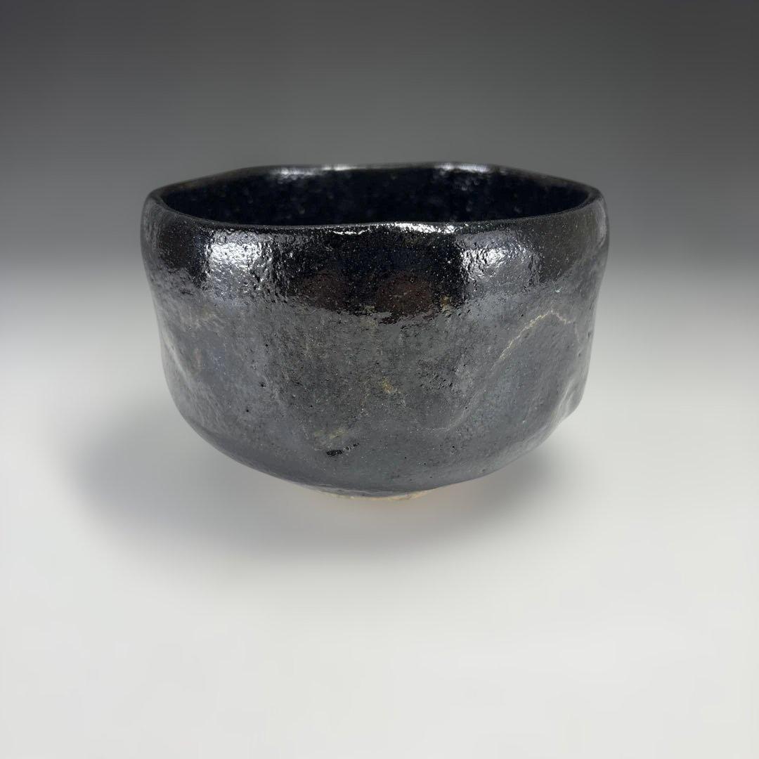 【茶道具】園部玄哉造　黒茶碗（共箱）★送料込★