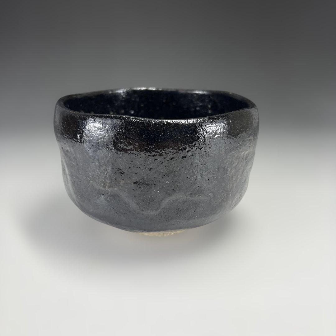 【茶道具】園部玄哉造　黒茶碗（共箱）★送料込★