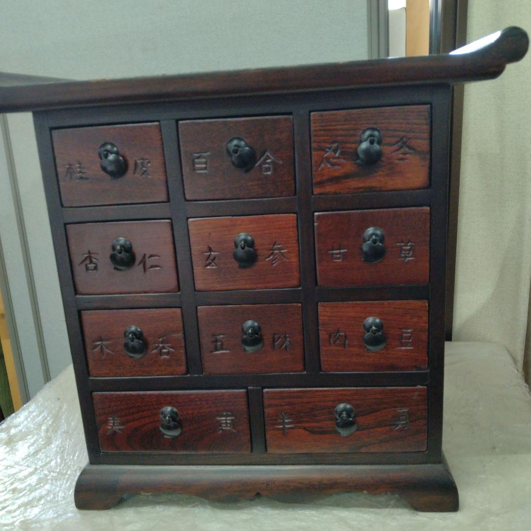 ヴィンテージ　李朝家具　薬箪笥　小引き出し 薬棚　抽斗　収納箱　レトロ　YK