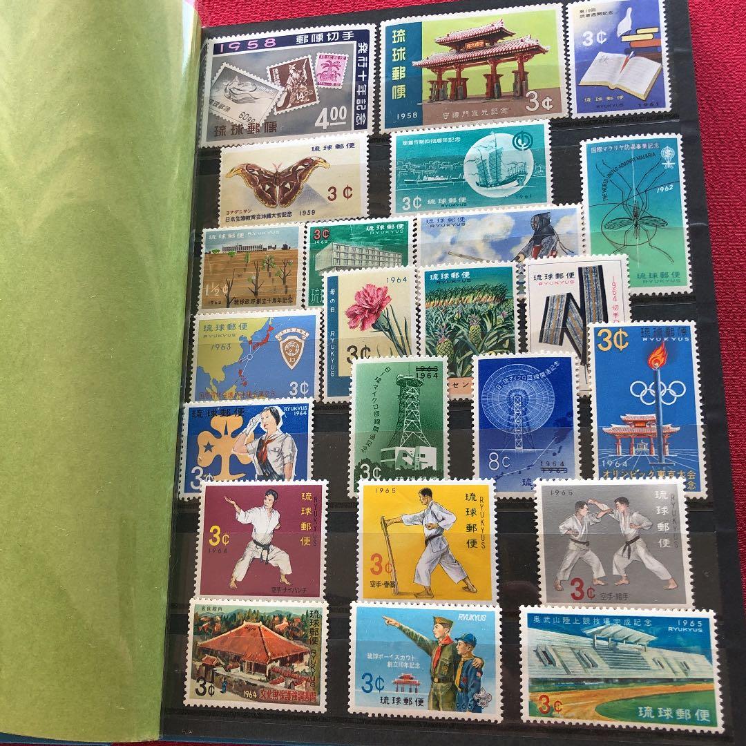 ストックブック１冊全て琉球切手！１４２種＋レア小型シート５種（単片２０枚内包）！