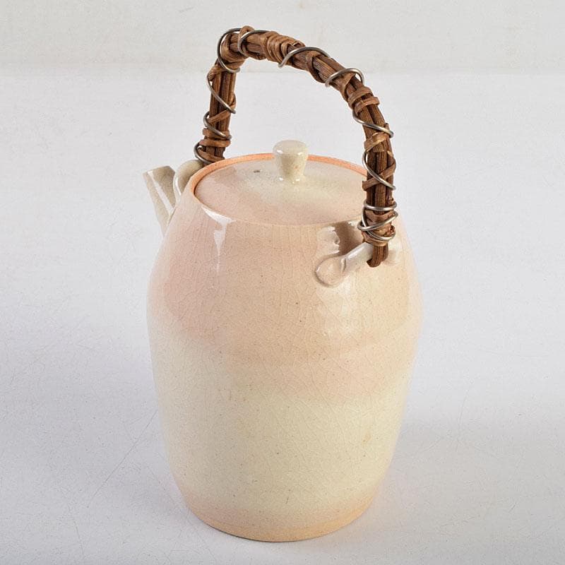 煎茶道具　京焼　河合瑞豊作　聴松茶注　土瓶　共箱　V　R9224