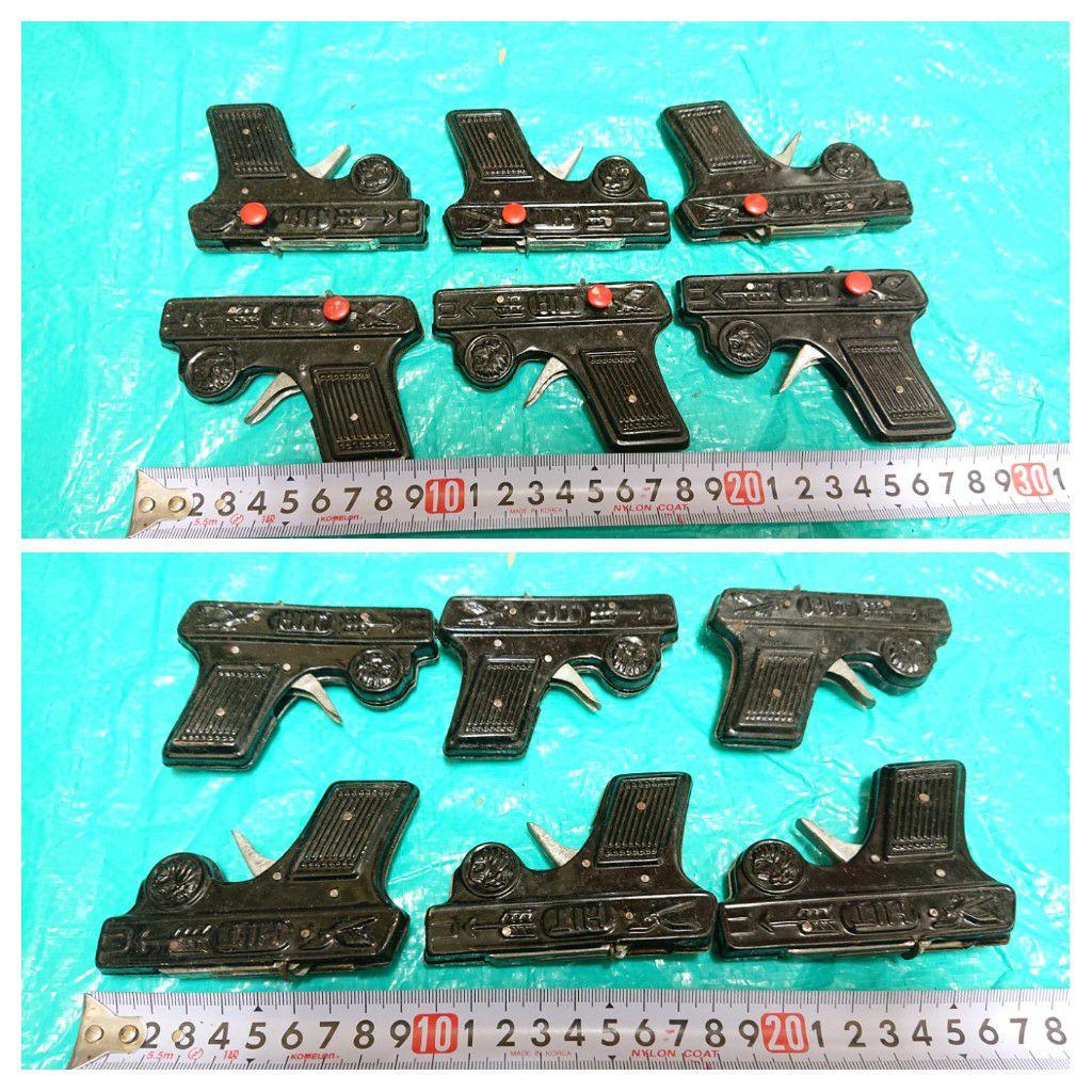 駄菓子屋玩具♪ブリキ鉄砲！箱付き・昭和時代の未使用保管品！④