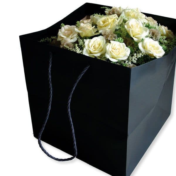 業務用カラーアレンジバックL黒(HEIKO紙バック)