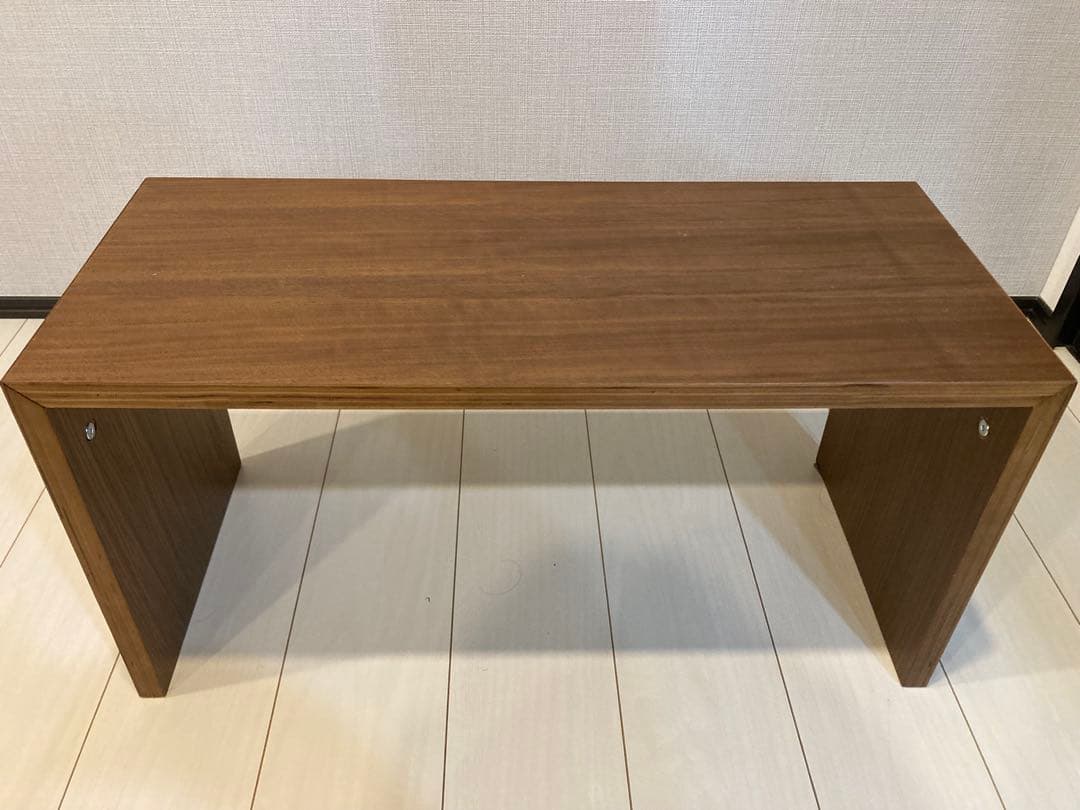 無印良品　コの字の家具・積層合板・ウォールナット材70㎝