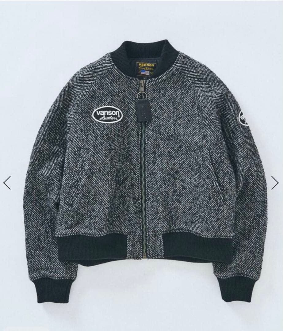 vanson ヘリンボーンジャケット Lサイズ ブラック