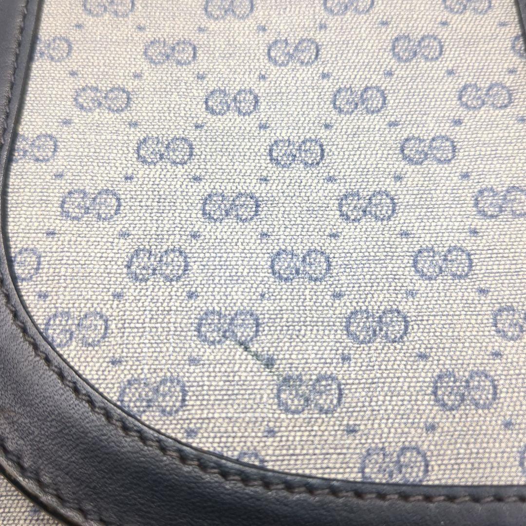 希少 OLD GUCCI マイクロ　GG ネイビー　金具