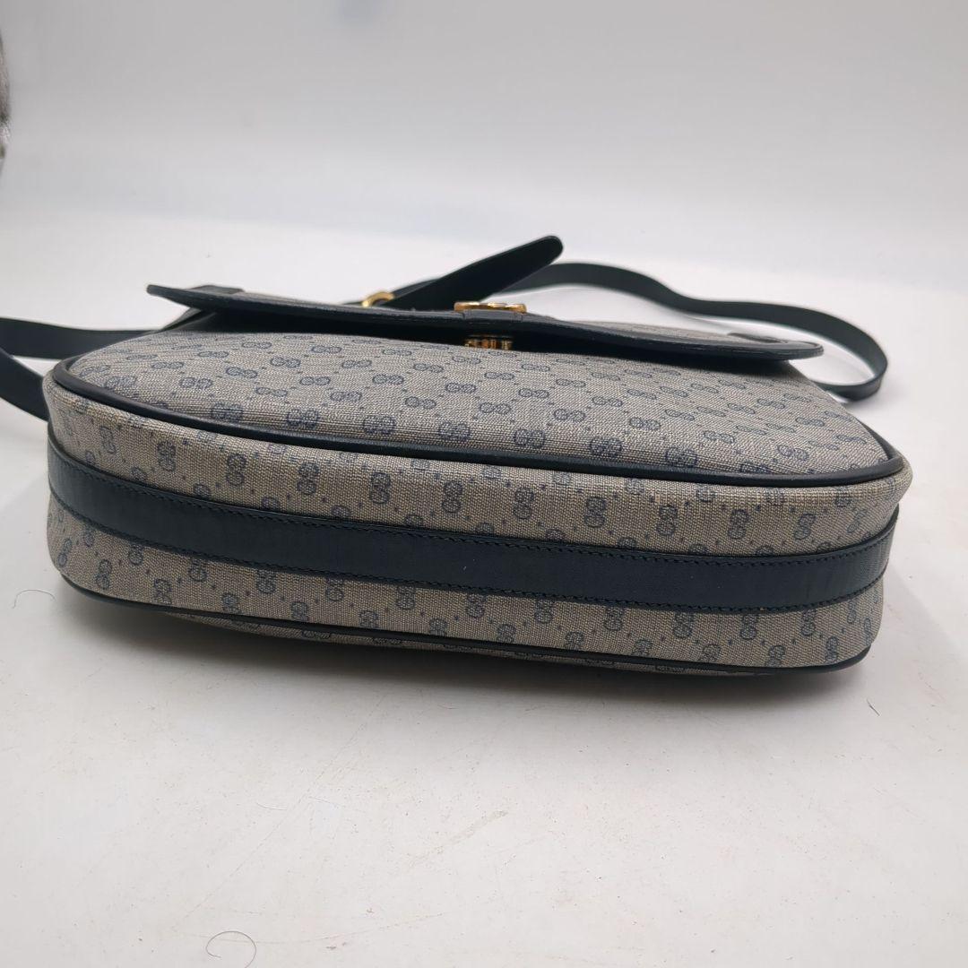 希少 OLD GUCCI マイクロ　GG ネイビー　金具