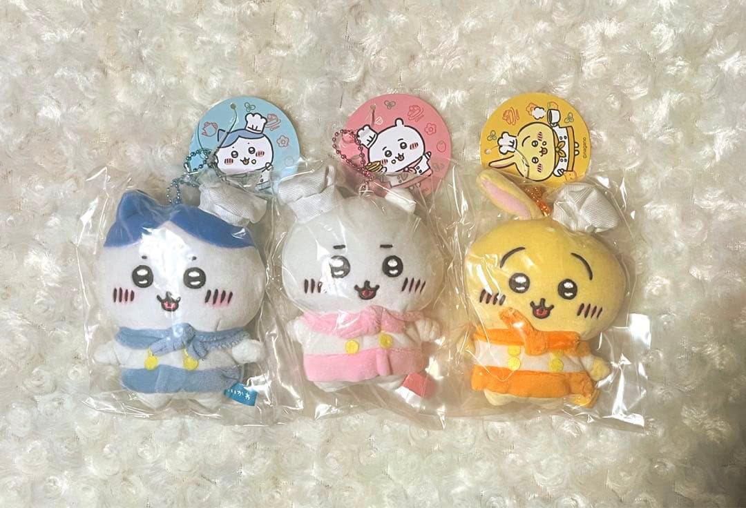 新品未使用　ちいかわ　カフェのコックさん　マスコット　ハチワレ　うさぎ