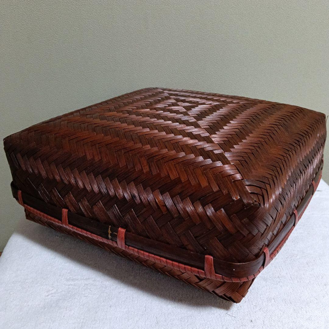 篭付汁椀六客　乱筋亀甲　ビンテージ　5070-01