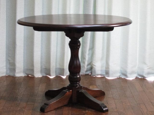 松本民芸家具 ミズメザクラ 無垢材 A型 丸テーブル ダイニングテーブル 円卓