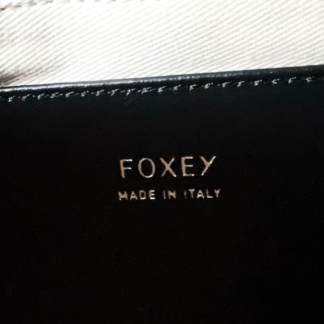 極美品　foxyフォクシー　キャンバス　レザー　本革　ショルダー　バッグ
